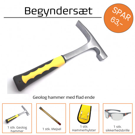 Begyndersæt til fossil- og sten- og krystaljagt Begyndersæt til fossil- og sten- og krystaljagt