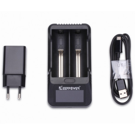 KeepPower EU adapter 220v oplader og kabel